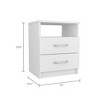NicBex Nightstand with 2 Drawers,Modern Bedside Table with Unique Design,Side Table for Bedroom,Living Room - 3 of 4