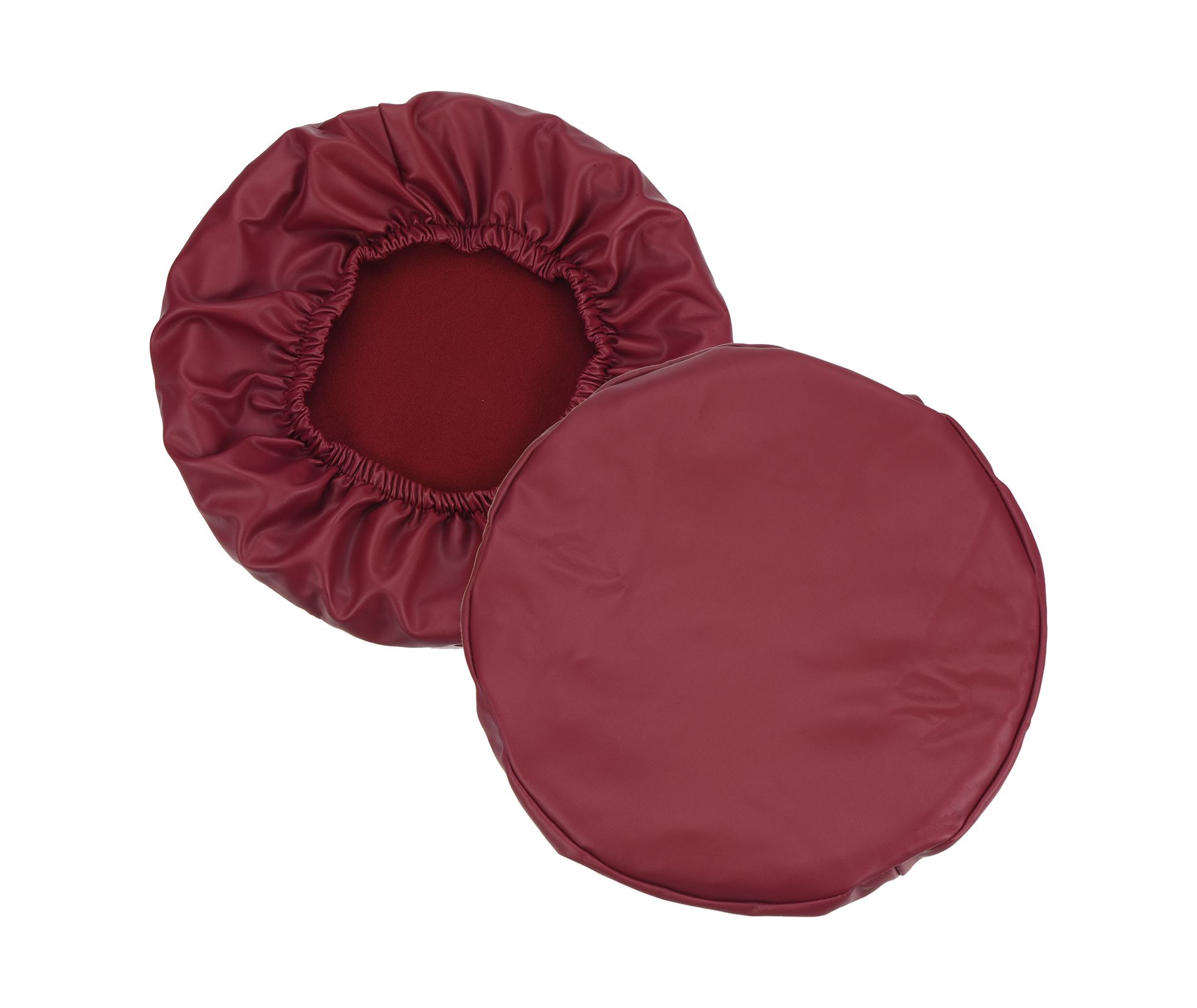 Unique Bargains Round Washable Elastic Bar Stool Cover for Dia 12"-14" Chair 2 Pcs Wine Red