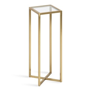 Kate and Laurel Jaspur Square Metal Drink Table, 7x7x21, Gold - 1 of 4