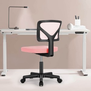 Lyngins Low-Back Ergonomic Mesh Office Chair, 360° Swivel Armless Desk Chair with Adjustable Height & Removable Cushion, Swivel Rolling Computer Chair - 1 of 4