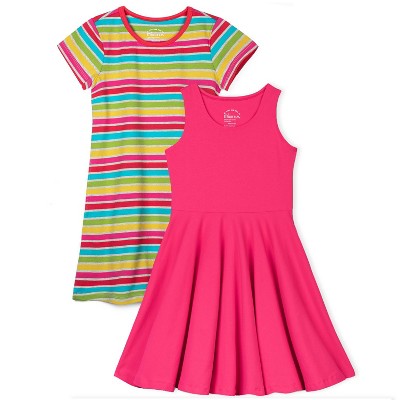 Mightly Girls Fair Trade Organic Cotton Short Sleeve Dresses 2-pack