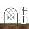 Decorative Garden Fence, Arched No Dig Fence Garden Edging Border, Rustproof Metal Animal Barrier with Ground Stake for Dog, Rabbit, Patio Decor - 4 of 4
