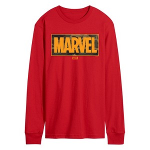 Men's - Marvel - Camo Logo Long Sleeve Graphic T-Shirt - 1 of 2