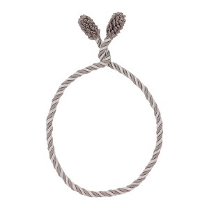 6pk 20in Decorative Garland Twist Tie Taupe/White - Haute Décor: Secure Christmas Decor, Hidden Wire - 1 of 2