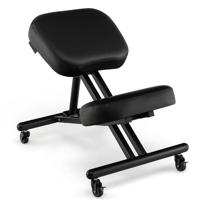 Costway Ergonomic Kneeling Chair Adjustable Stool with Lockable Universal Wheels Angle Seat, 1 of 11