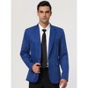 Lars Amadeus Men's Bussiness Casual Slim Fit One Button Dressy Blazer - 2 of 4