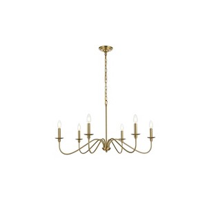 Elegant Lighting Rohan 36 inch chandelier in Satin Gold - 1 of 4