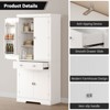 71.7" Tall Kitchen Pantry Cabinet, Freestanding Cupboard Storage Cabinet with Adjustable Shelves, Wooden Kitchen Hutch Bar Cabinet - 3 of 4