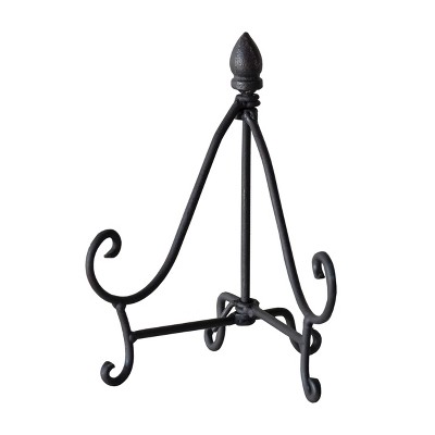 VIP Metal 7.75 in. Black Scroll Design Easel