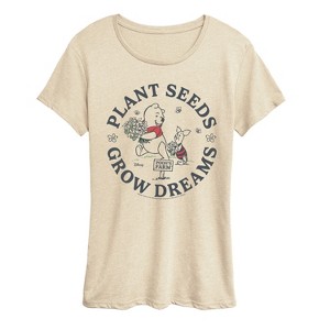 Women's - Winnie The Pooh - Poohs Farm Plant Seeds Short Sleeve Graphic T-Shirt - 1 of 4