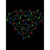 Superman Logo With Christmas Lights Black T-shirt Toddler Boy to Youth Boy - 2 of 3