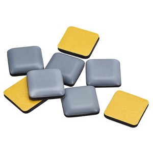 Unique Bargains Self-adhesive Square Chair Leg Protectors for Carpet Hardwood Floors - 1 of 4