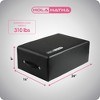 HolaHatha Wooden Pilates Box with Pole, High Density Padding, Portable Reformer & Home Gym Equipment for Balanced Workouts, 24"x15.8"x9", Black - 3 of 4