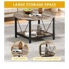 2-Tier Modern Round Coffee Table With Storage Open Shelf Wood Center Coffee For Home Office Living Room Light Brown - 4 of 4