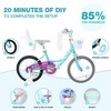 Hykolity 16 inch Girls Bike Princess Bicycle for Age 4-7 Years Old Rider Height 41-53 inch includes Training Wheel Basket Doll Seat Aqua Blue - 3 of 4