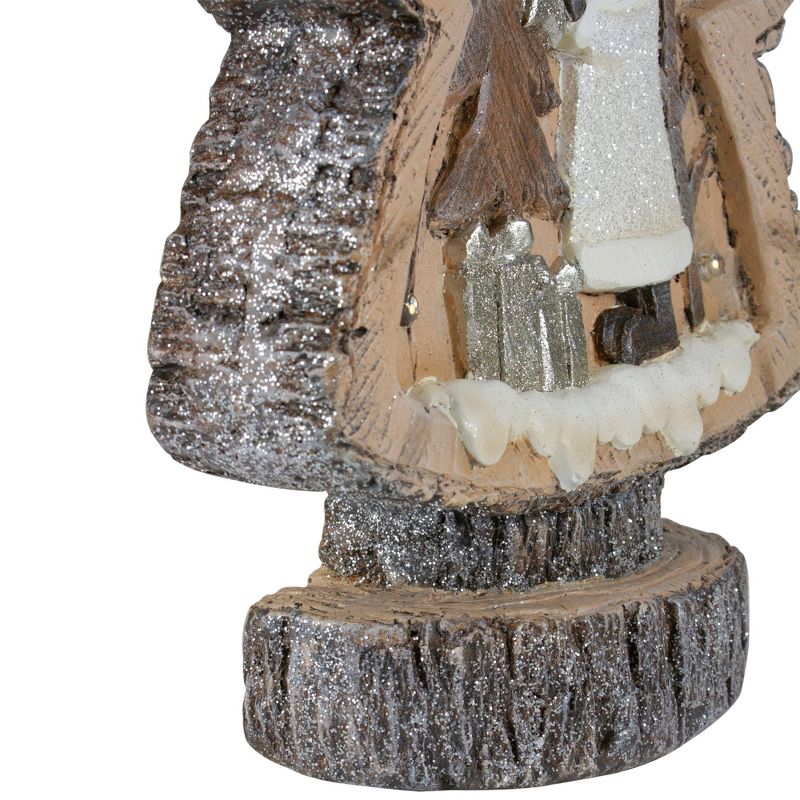 Northlight 20" LED Lighted Rustic Glittered Tabletop Christmas Tree with Winter Scene, 4 of 5
