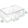 mDesign Plastic Divided First Aid Storage Box Kit with Hinge Lid, 2 Pack - Clear - image 4 of 4