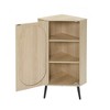 KWPZQEB Floor Corner Cabinet with Rattan Door and Adjustable Shelves, Free-Standing Corner Storage Cabinets for Bathroom, Living Room - 4 of 4