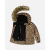 Deux par Deux Girl Two-Piece Play Snowsuit with Animal Print Jacket Black - 3 of 4