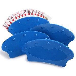 LotFancy Playing Card Holder for Adults Kids Seniors, 4 Pack, Card Holders for Playing Cards - 1 of 4