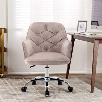 Modern Velvet Home Office Swivel Shell Chair-ModernLuxe