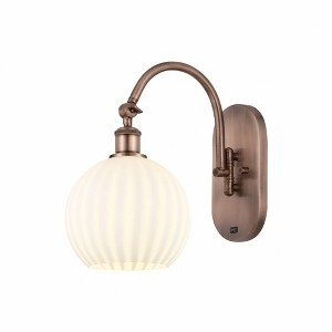 White Venetian - 1 Light Arm Swivels Side to Side Wall Sconce In Modern Style-13.5 Inches Tall and 8 Inches Wide - 1 of 1