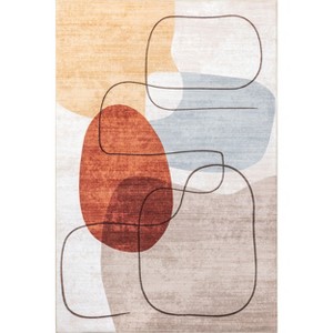 Nuloom Suvi Abstract Pet Friendly Indoor/Outdoor Machine Washable Area Rug, 8' x 10', Multicolor - 1 of 4