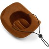 Blue Panda Mini Cowboy Hat for Dogs, Pet Halloween Costume Accessory, Dog Sheriff Halloween Costume with Adjustable Elastic String - 4 of 4