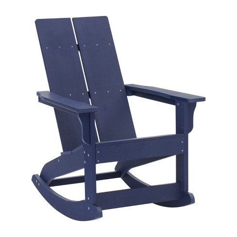 Merrick Lane Wellington UV Treated All-Weather Polyresin Adirondack Rocking Chair for Patio, Sunroom, Deck and More - image 1 of 4