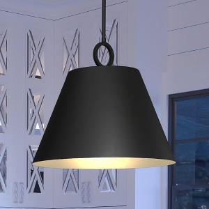 Urban Ambiance Luxury New Traditional Pendant 15.25''H x 17.875''W,  Midnight Black Finish,  Coronado Collection, UHP4276 - 1 of 4