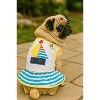 Parisian Pet 'Boat Dress' for Dogs and Cats, Designer Dog Dress, Tropical Apparel, Yellow Blue Red White - 4 of 4