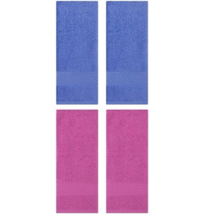 Unique Bargains Bathroom Durable Lightweight Quick Drying Cotton Hand Towel 4 Pcs - 1 of 4