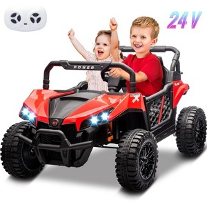 Garvee 24V Ride On UTV for Big Kids, 2 Seater Electric Car with Remote Control, LED Lights, Shock Absorbers, Storage, Ride On Toy for Kids - 1 of 4