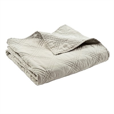 Linen Front/Cotton Back Quilted Throw - Levtex Home
