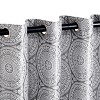 Floral Medallion Jacquard Grommet Curtain Panel Set by Blue Nile Mills - 3 of 4