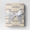 30" 25 sq ft Christmas Roll Wrap Black/Gold Merry Christmas on Gray - Wondershop™ - 2 of 3