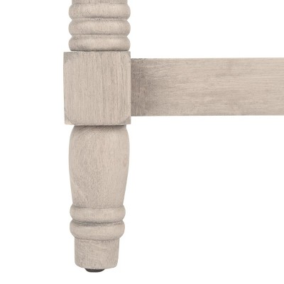 Cassie Greige Wood 3-Shelf Rectangular Accent Table