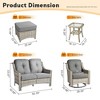 XIZZI 6 Pieces Furniture Set with Swivel Rocking Chairs, Furniture Sofa Set with Ottomans and Loveseat, Rattan Conversation Couch Set - 3 of 4