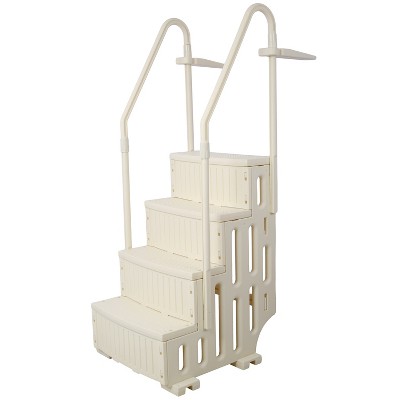 DOMETOUR Pool Ladder Heavy-Duty 4 Safety Step for Above Ground Pools Stair Entry System with Handrails 400lbs