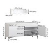 SEVOBAL Storage Bench Wall-Mounted Entryway Shelf with Hooks Set Shoe Cabinet Artificial Board Metal with Cushion and Closed Storage Hallway Bedroom - 3 of 4