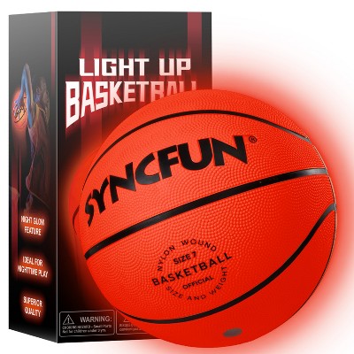 Glow in The Dark Basketball for Boys, Light Up Basketball for Night Basketball Games, Basketball Accessories Gifts for Teen Boy Toys Ages 3+