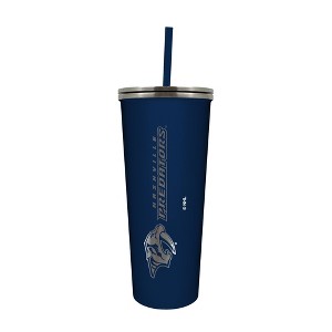 NHL Nashville Predators 24oz Skinny Tumbler with Straw - 1 of 4