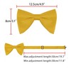 INSPIRE CHIC Men's Solid Color Satin Large Bow Tie 1 Pcs - 3 of 4