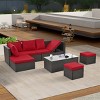 ELJGET 7PCS Patio Furniture Set with Adjustable Lounger Sofa Outdoor Sectional Sofa - 2 of 4