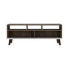53.9" Manufactured Wood TV Stand for TVs up to 60" with Three Open Shelves, Two Flexible Drawers, and Interior Storage for Living Room - 4 of 4