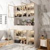 Famapy Smart Bathroom Storage Cabinet with 3-Color LED Lighting,Bathroom Curio Cabinet with Glass Doors,Ample Drawer Organizer for Vanity - 3 of 4