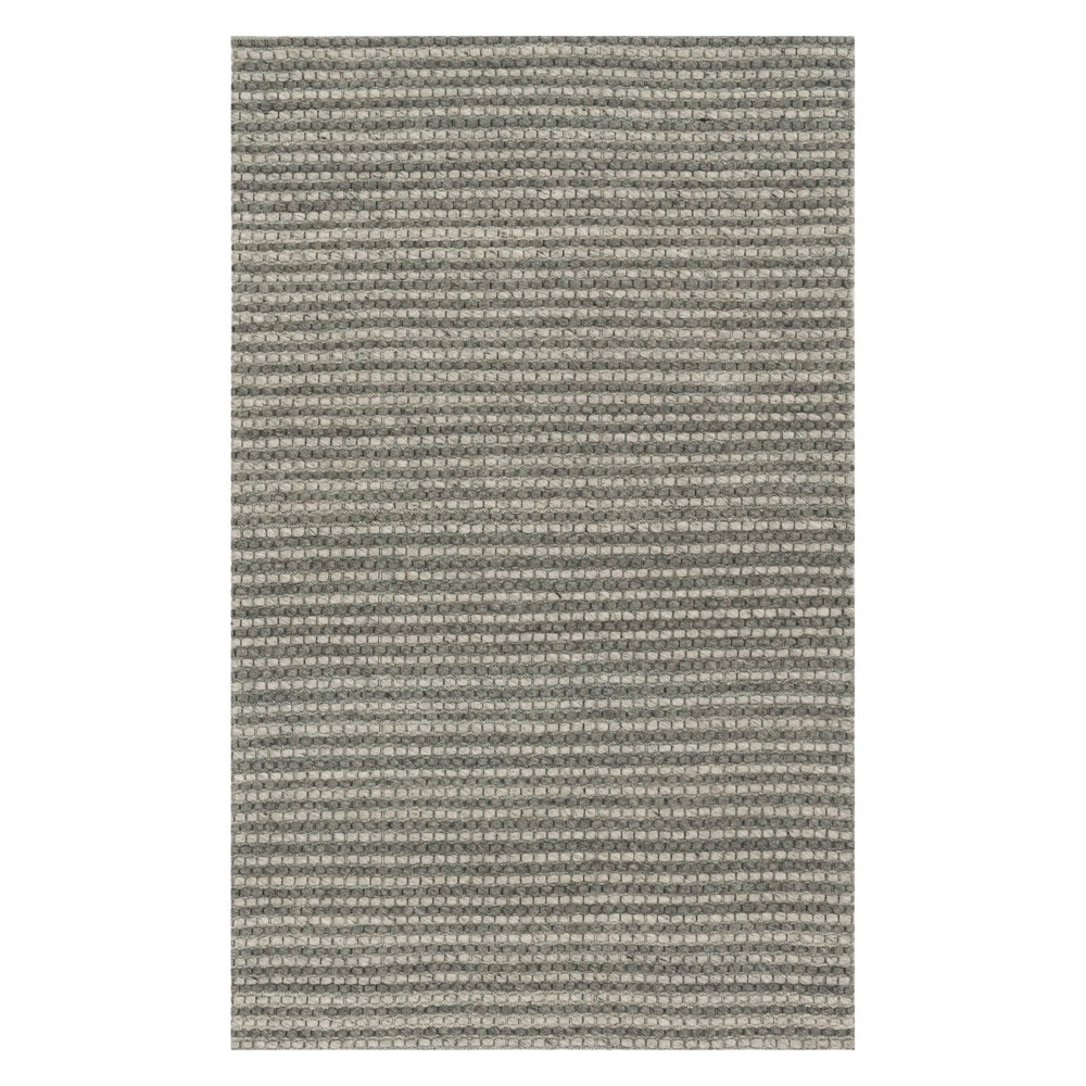 3'x5' Solid Woven Accent Rug Gray/Ivory - Safavieh