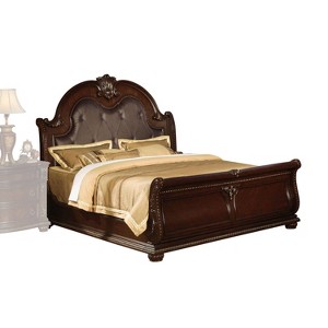 Queen Anondale Bed Espresso/Cherry - Acme, Brown
