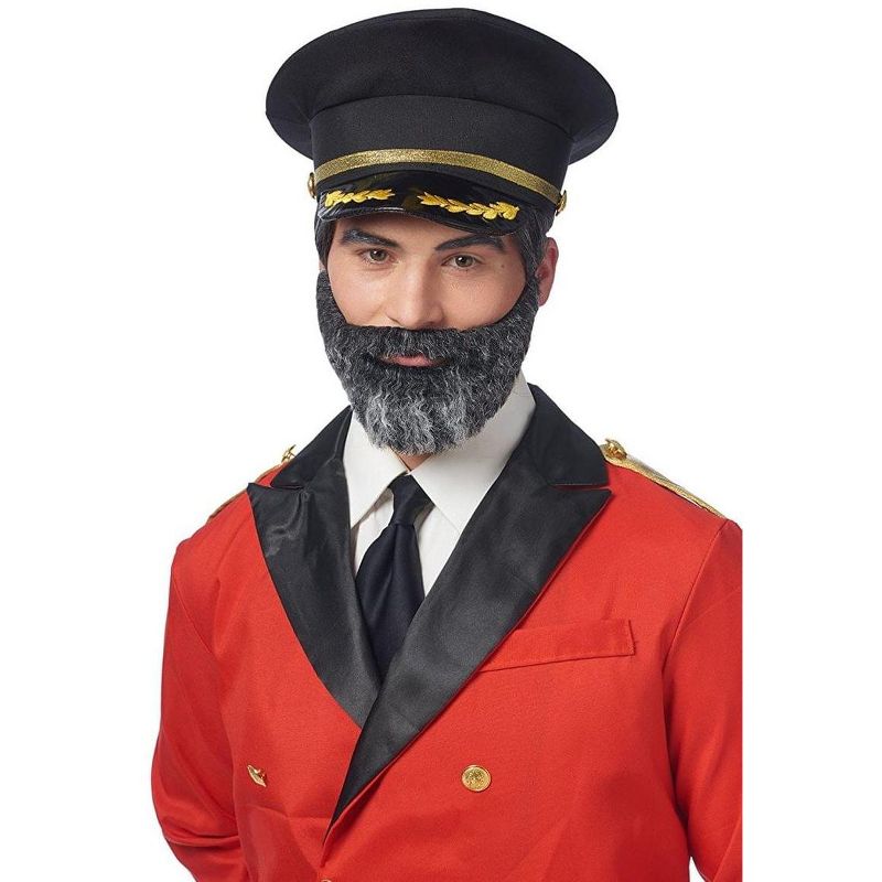 Costume Culture by Franco LLC Captain Obvious Moustache and Beard Adult Costume Accessory Set, 1 of 2