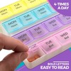 MEDca Weekly Pill Organizer: 4 Times/Day Planner Box Separates Pills & Vitamins w/ Daily Morning, Noon, Evening & Night Compartments - 3 of 4